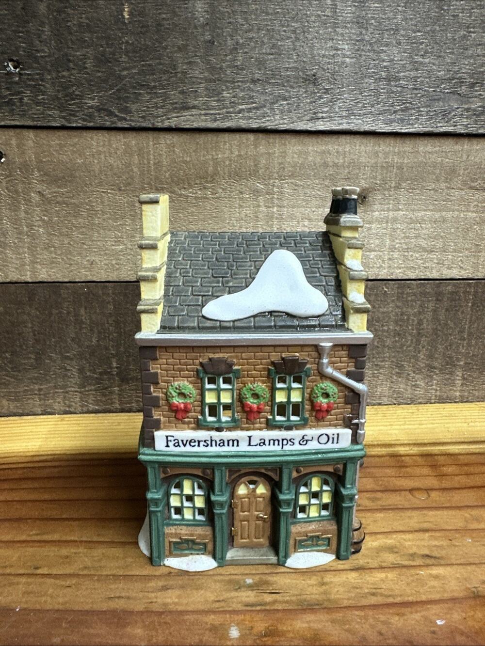 Dept 56 Dickens Village Vintage Faversham Lamps and Oil Heritage Village